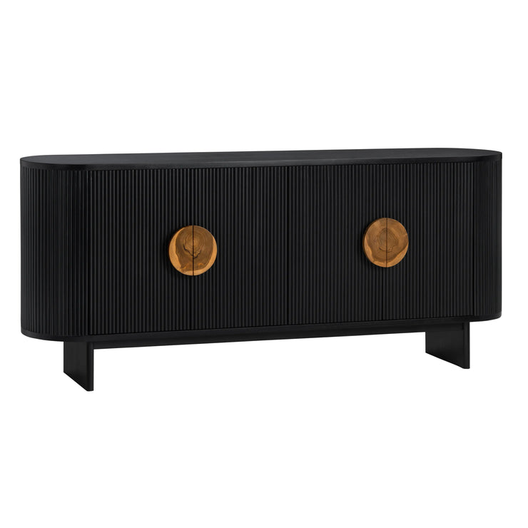 Crestview Collection Paloma Rich Black Four- Door Sideboard