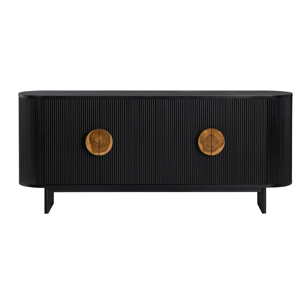 Crestview Collection Paloma Rich Black Four- Door Sideboard
