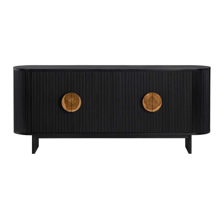 Crestview Collection Paloma Rich Black Four- Door Sideboard