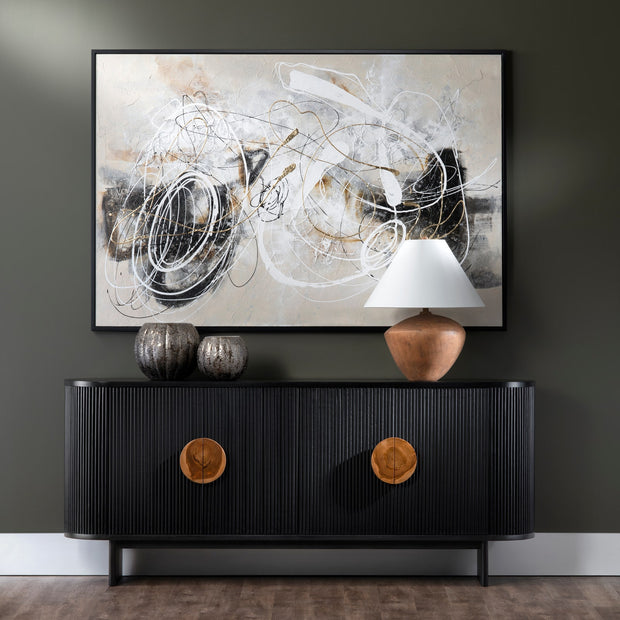 Crestview Collection Paloma Rich Black Four- Door Sideboard