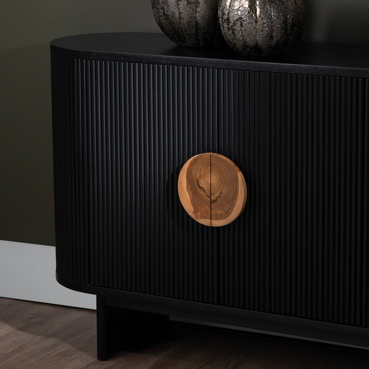 Crestview Collection Paloma Rich Black Four- Door Sideboard