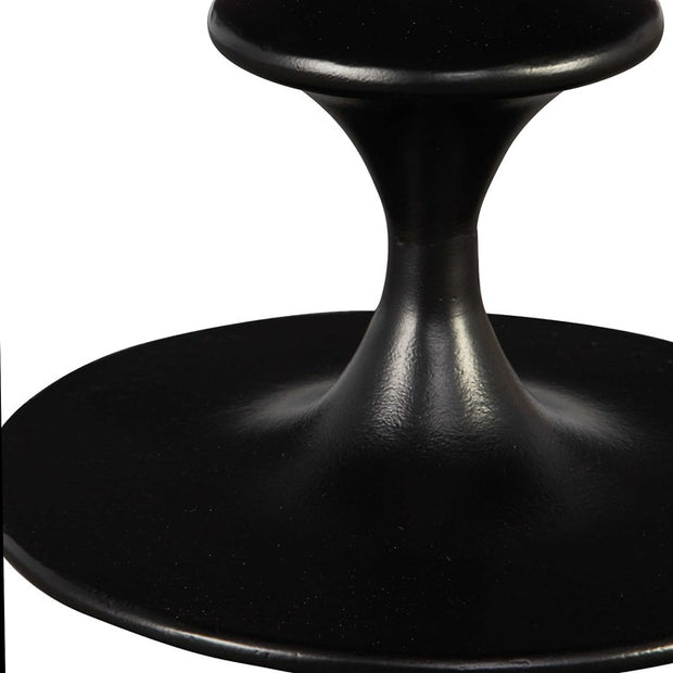 Uttermost Flight Round Black Modern Curved Base Accent Table
