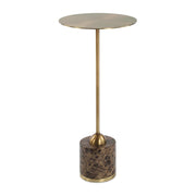 Uttermost Verlin Brushed Brass With Marble Drink Table
