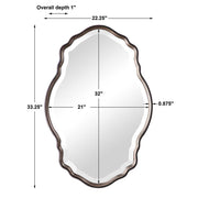Casa Bella Living Curved Frame Dark Bronze Mirror