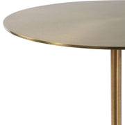 Uttermost Verlin Brushed Brass With Marble Drink Table