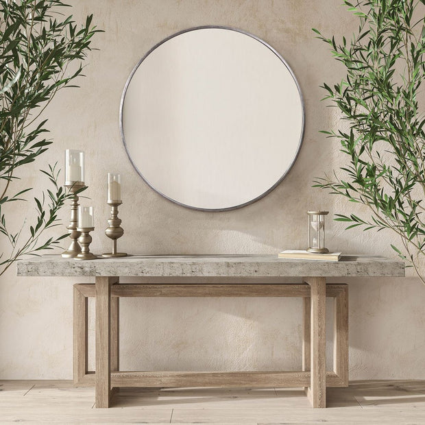 Casa Bella Living Antique Silver Metal Framed Mirror