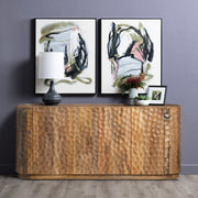 Crestview Collection Gibson Warm Brown Natural Four- Door Sideboard