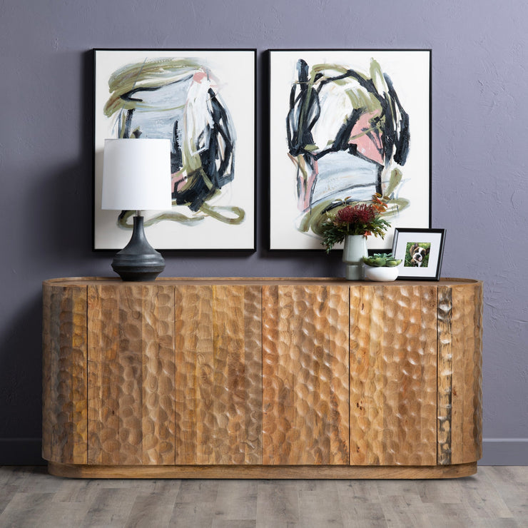 Crestview Collection Gibson Warm Brown Natural Four- Door Sideboard
