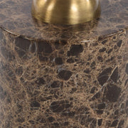 Uttermost Verlin Brushed Brass With Marble Drink Table