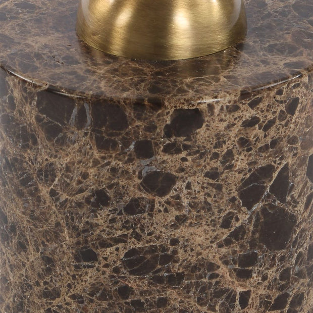 Uttermost Verlin Brushed Brass With Marble Drink Table