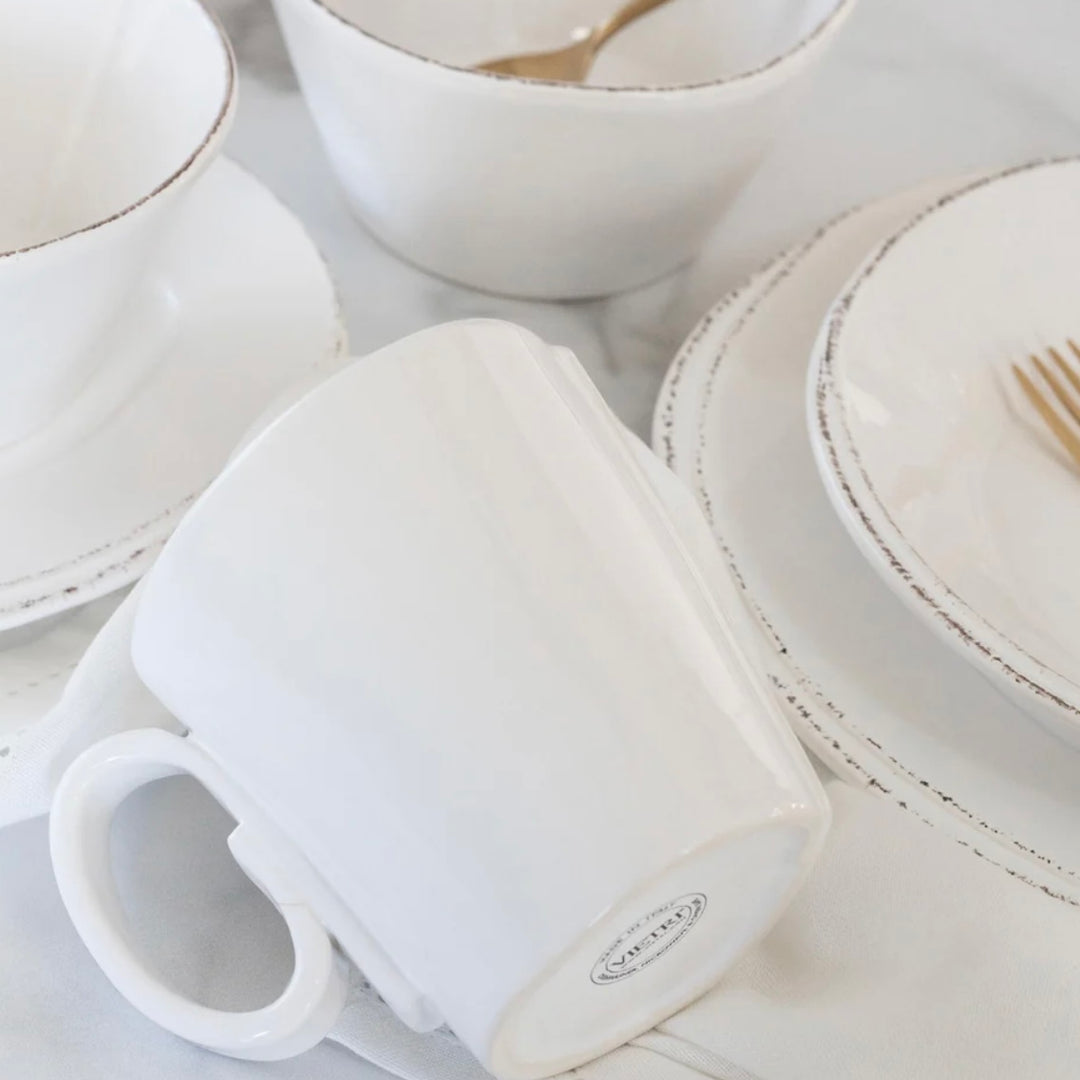 Vietri Lastra White Dinnerware | Italian Handcrafted Stoneware