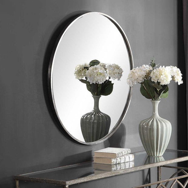 Casa Bella Living Antique Silver Metal Framed Mirror