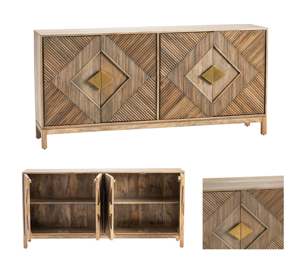 Crestview Collection Brookline Medium Brown Finished Sideboard