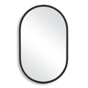 Casa Bella Living Matte Black Framed Oval Shaped Mirror