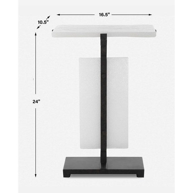 Uttermost Elements Bubble Glass Accent Table