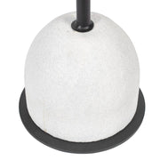 Uttermost Morro White Marble With Black Iron Side Table