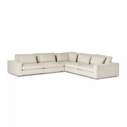 Four Hands Bloor 5 Piece Modular Deep Seating Sectional ~ Clairmont Sand Upholstered Fabric