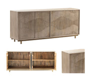 Crestview Collection Brighton Bleached Wood Sideboard