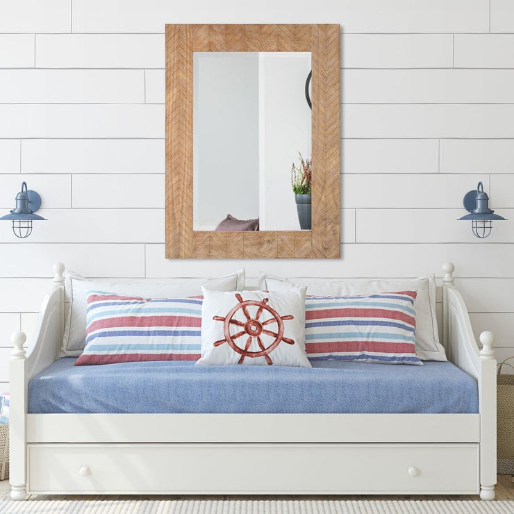 Casa Bella Living Chevron Wood Framed Mirror
