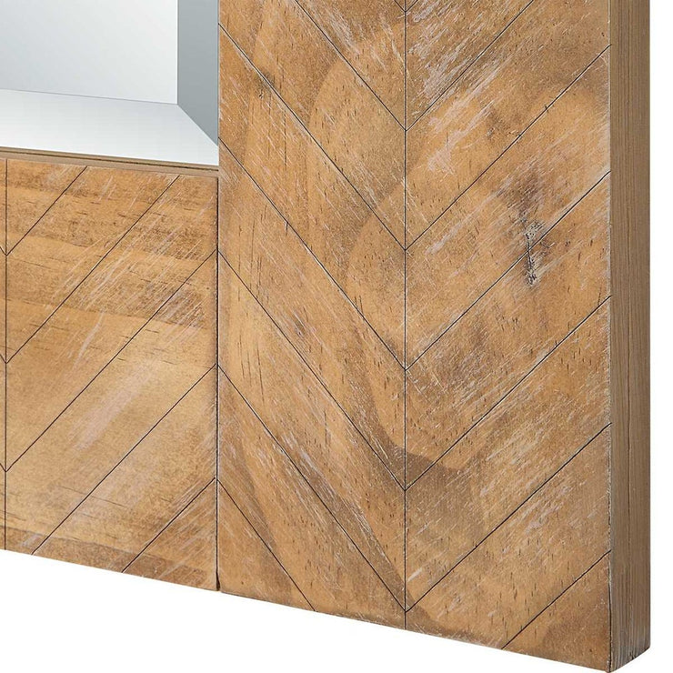 Casa Bella Living Chevron Wood Framed Mirror