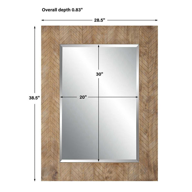 Casa Bella Living Chevron Wood Framed Mirror