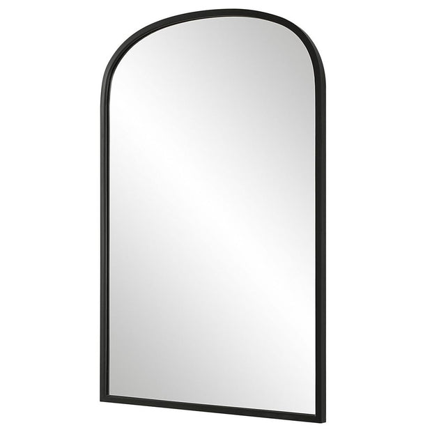 Casa Bella Living Arched Top Matte Black Framed Mirror