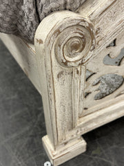 Casa Bonita Peruvian Hand-Painted Carved Wood and Antiqued Mirror Raquel Queen Size Bed