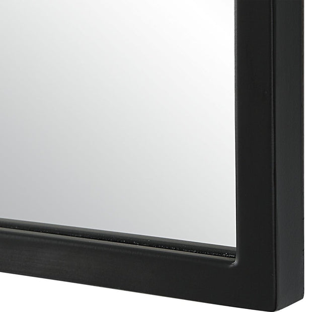 Casa Bella Living Arched Top Matte Black Framed Mirror
