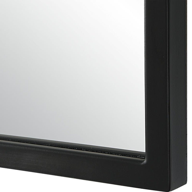 Casa Bella Living Arched Top Matte Black Framed Mirror