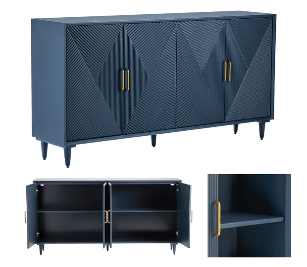 Crestview Collection Arvada Blue Acacia Finish Sideboard