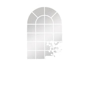 Casa Bella Living Rustic Gray Arched Windowpane Mirror