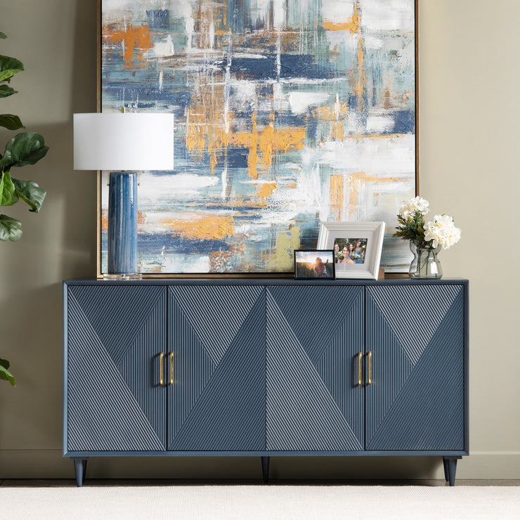 Crestview Collection Arvada Blue Acacia Finish Sideboard
