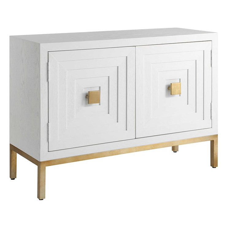 Uttermost Aiken White 2 Door Cabinet Chest