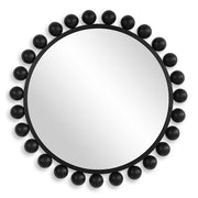 Casa Bella Living Round Metal Dome Shaped Ornaments Framed Round Mirror