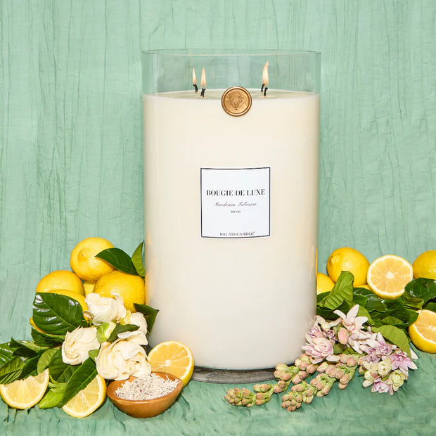 Big Ass Luxuries Gardenia Tuberose Big Ass Candle ~ 300 oz. 750-1,000 Hours Burn Time