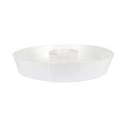 Vietri Lastra White Chip and Dip Server ~ Handcrafted Italian Stoneware