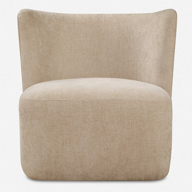Uttermost Outlook Sand Fabric Swivel Chair
