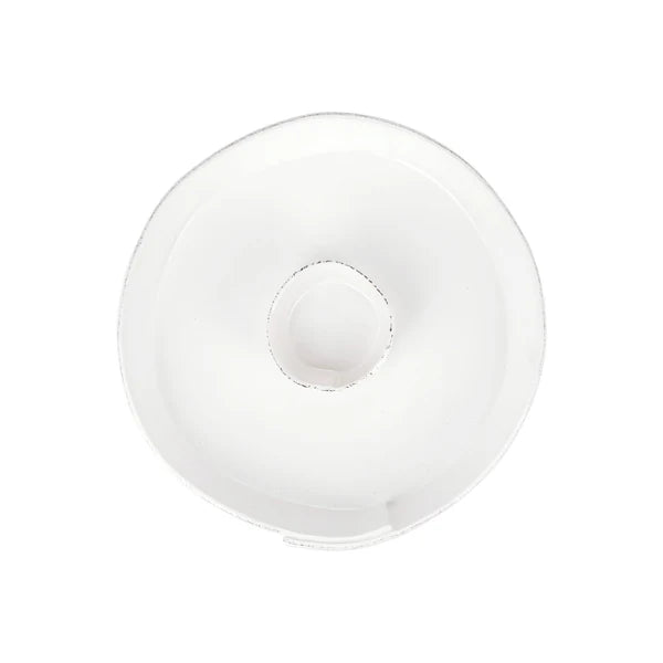 Vietri Lastra White Chip and Dip Server ~ Handcrafted Italian Stoneware