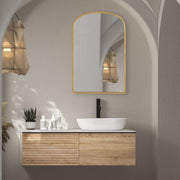 Casa Bella Living Arched Unique Gold Leaf Framed Mirror
