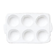 Vietri Lastra White Muffin Tin ~ Handcrafted Italian Stoneware