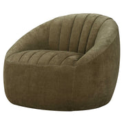 Uttermost Narrows Moss Green Velvet Chenille Channeled Swivel Chair