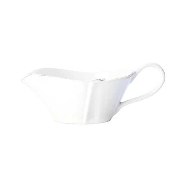 Vietri Lastra White Sauce Server ~ Handcrafted Italian Stoneware