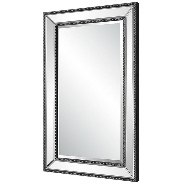 Casa Bella Living Beveled Mirror With Black Beading