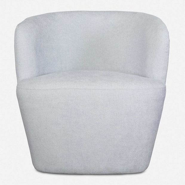 Uttermost Mist Cloud Blue Barrel Swivel Chair
