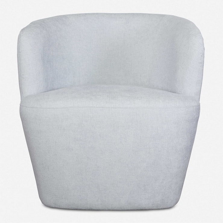 Uttermost Mist Cloud Blue Barrel Swivel Chair