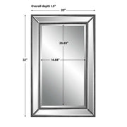 Casa Bella Living Beveled Mirror With Black Beading