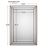 Casa Bella Living Finished In Metallic Bronze Framed Mirror