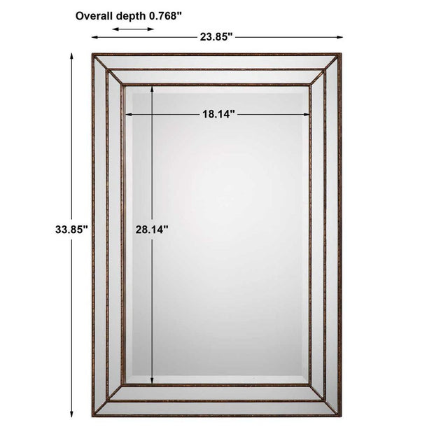 Casa Bella Living Finished In Metallic Bronze Framed Mirror
