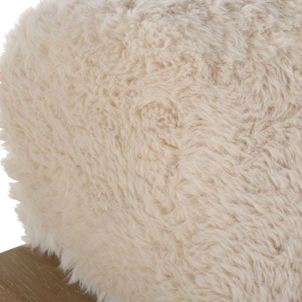 Uttermost Jackson Caramel Long Haired Faux Sheepskin Accent Chair
