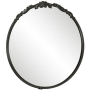 Casa Bella Living Rich Satin Black Rounded Mirror